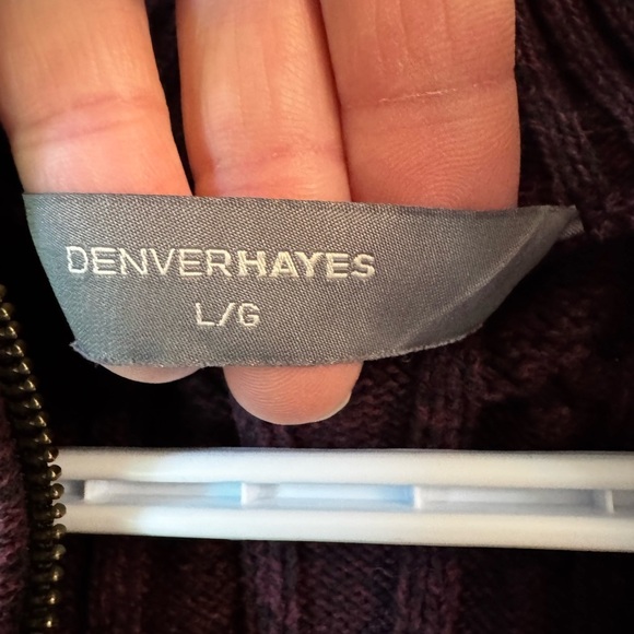 Denver Hayes Burgundy Cable Knit Sweater - Picture 2 of 5